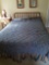 Jenny Lind style full size bed with comforter, mattress and box spring.