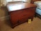 Early footed lift-top blanket chest with 1 drawer