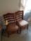 Pair of needlepoint seat dining chairs