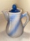 Blue & white stoneware pitcher, 10