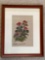 Bette G. Elliott signed floral painting on material, 13.5