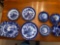 (11) Pcs. Flo blue. To Quinn platter, Whampoa plates, (2) Whampoa cups w/ saucers, etc.