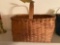 Old basket w/ wooden handle, 16