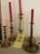 (5) Brass candle holders.
