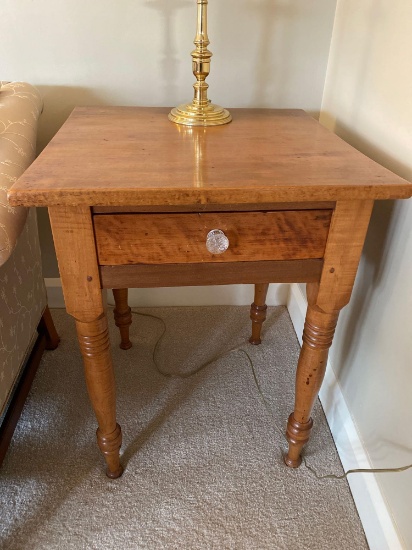 Antique stand w/ drawer, 28" tall x 22" wide.