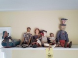 Cloth decorative dolls, duck, Uncle Sam