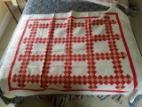 Handmade small quilt, 58 x 48 inches