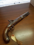 A. Waters Milbury MS 1837 model percussion pistol, 54 cal, converted from flintlock