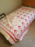 Handmade basket style quilt and worn baby quilt