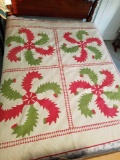 Handmade floral pattern quilt
