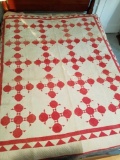 Handmade quilt, shows fading