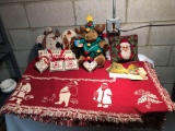 Christmas Blanket, Pillows,Musical Reindeer