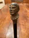 McKinley bust handle cane, 