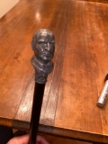 McKinley bust handled cane, 