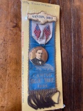 McKinley ribbon pendant, 1896 Canton Escort Troop, 9