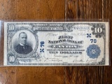 1902 Series National Currency $10, First National Bank of Canton Ohio.