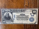 1902 Series National Currency McKinley $10 bill, 1st National Bank of Massillon Ohio.