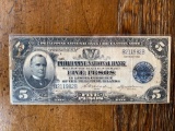 1921 Philippine National Bank Circulating Note, McKinley 5 Pesos.