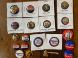 (20) Political pins.