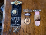 (3) President McKinley badges.