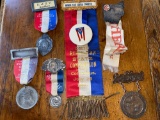 (6) Badges incl. 1910 Republican State Convention, 1812-1912 Columbus centennial