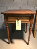Tiger Maple Single-Drawer End Stand