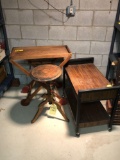 Antique and Modern Serving Carts, Plant Stand