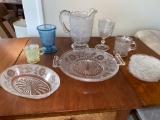 (15) Pcs. Canton Glass. Chips on small oval bowl.