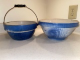 (2) Blue decorated bowls.