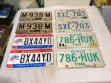 4 Pairs of Ohio License Plates, 1938 Ohio 150th Anniversary N.W Territory Plates