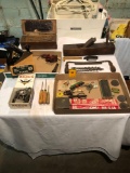 Block Plane, Shrader Tire Gauge, Draw Knife, Stanley Plane #4, Ice Picks