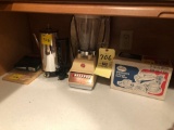 Hoover Blender, Sunbeam Mixer, GE Coffee Maker, Cutting Board