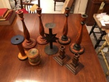 Wooden Candle Sticks, Spool