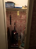Closet Contents, Hoover sweeper, Wind Tunnel Sweeper, Gift Bags and Wrap