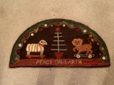 Peace on Earth rug made by Karen Volzer 2007, 34