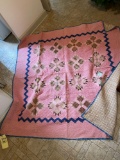 Quilt, hand sewn.