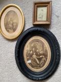 President Grant & family print, (2) old photos.