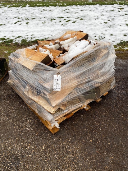 Pallet of split firewood