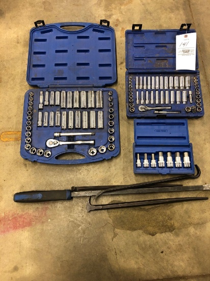 Cornwell 1/4" and 3/8" socket sets. Cornwell pry bars and hex drivers