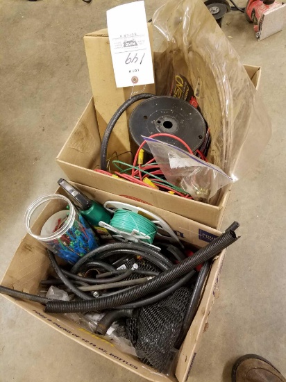 Assorted wire, zip ties, hardware