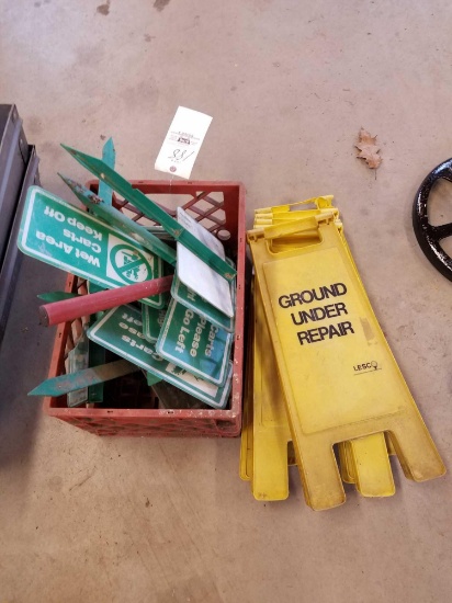 Cart signs, safety signs