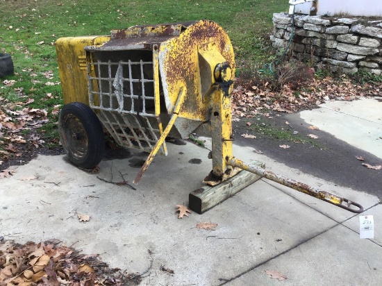 Portable cement mixer. With Wisconsin engine