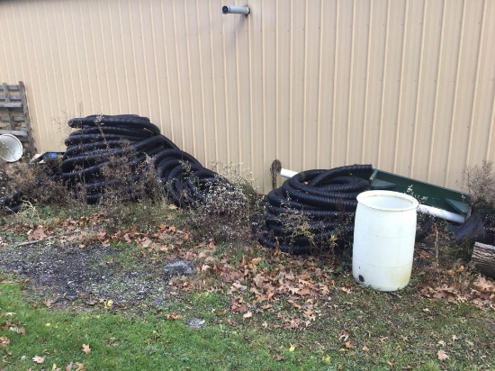 Perforated drainage pipe.