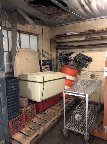 Sand rakes, posts, racking, display