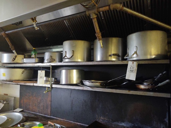 Assorted pots and pans