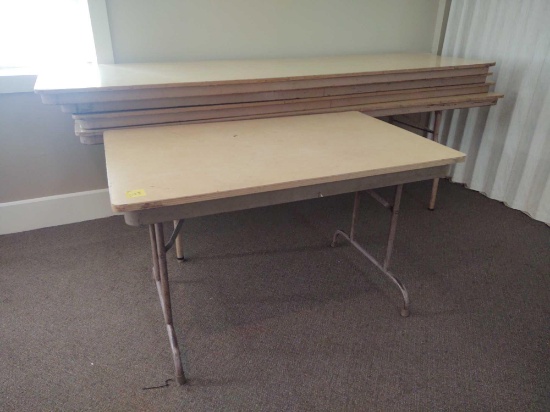 4- 8 ft. folding Tables and 1- 4 ft. folding Table