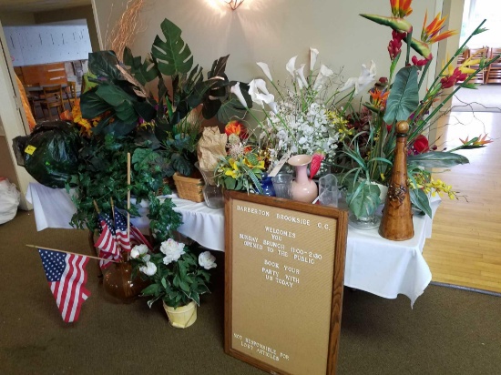 Assorted artificial flowers