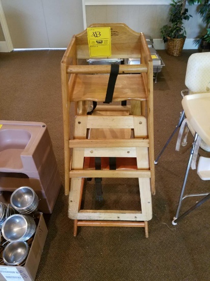 3 wood highchairs