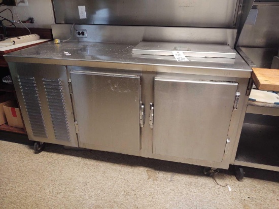 Rolling Bohn Model #TA-1000 Refrigerated Stainless Steel Prep Table