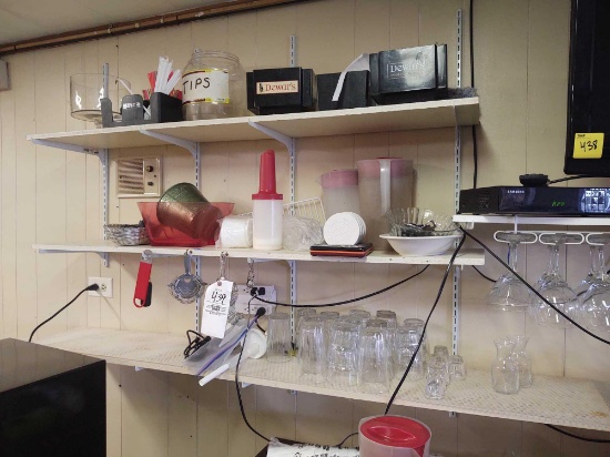 File Stand, Glassware & Bar Items